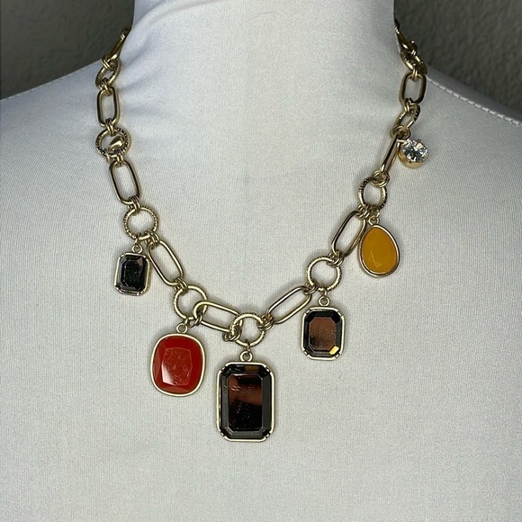 Lia Sophia Capulet Retired Necklace Gold Tone Chain - Picture 1 of 8